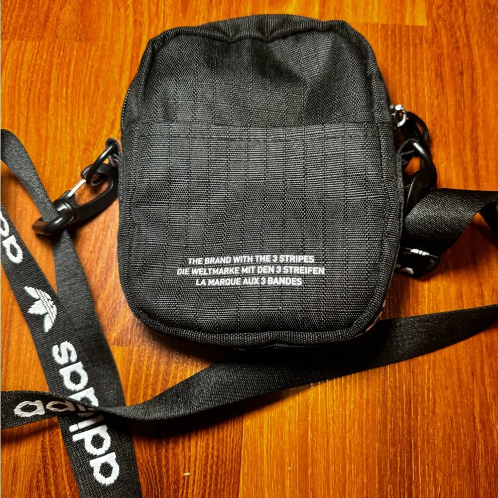 Adidas Unisex Mini Black Crossbody Bag - Picture 4 of 5